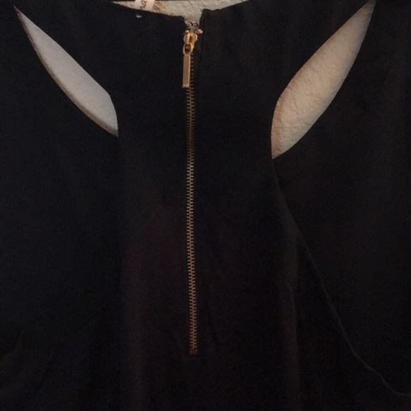 Japna Navy Blue Racerback Zip Flowy Tank Top - Picture 6 of 8